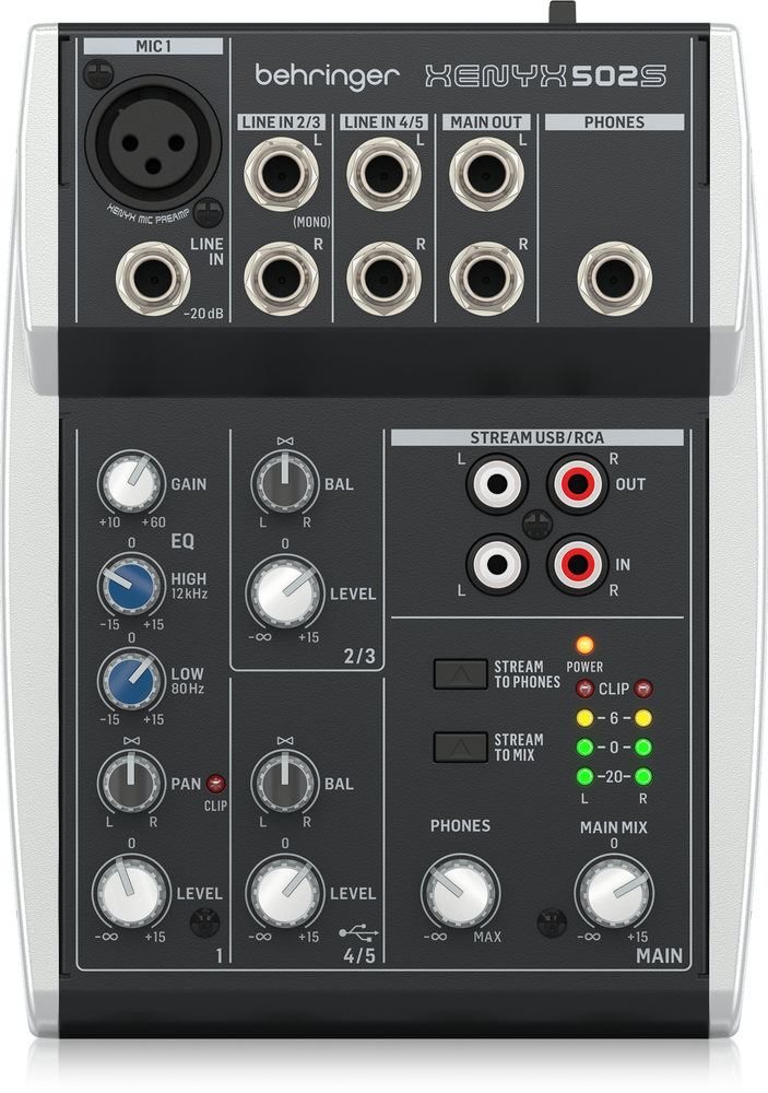 Behringer Xenyx 502S 5 Channel Mixer w/USB