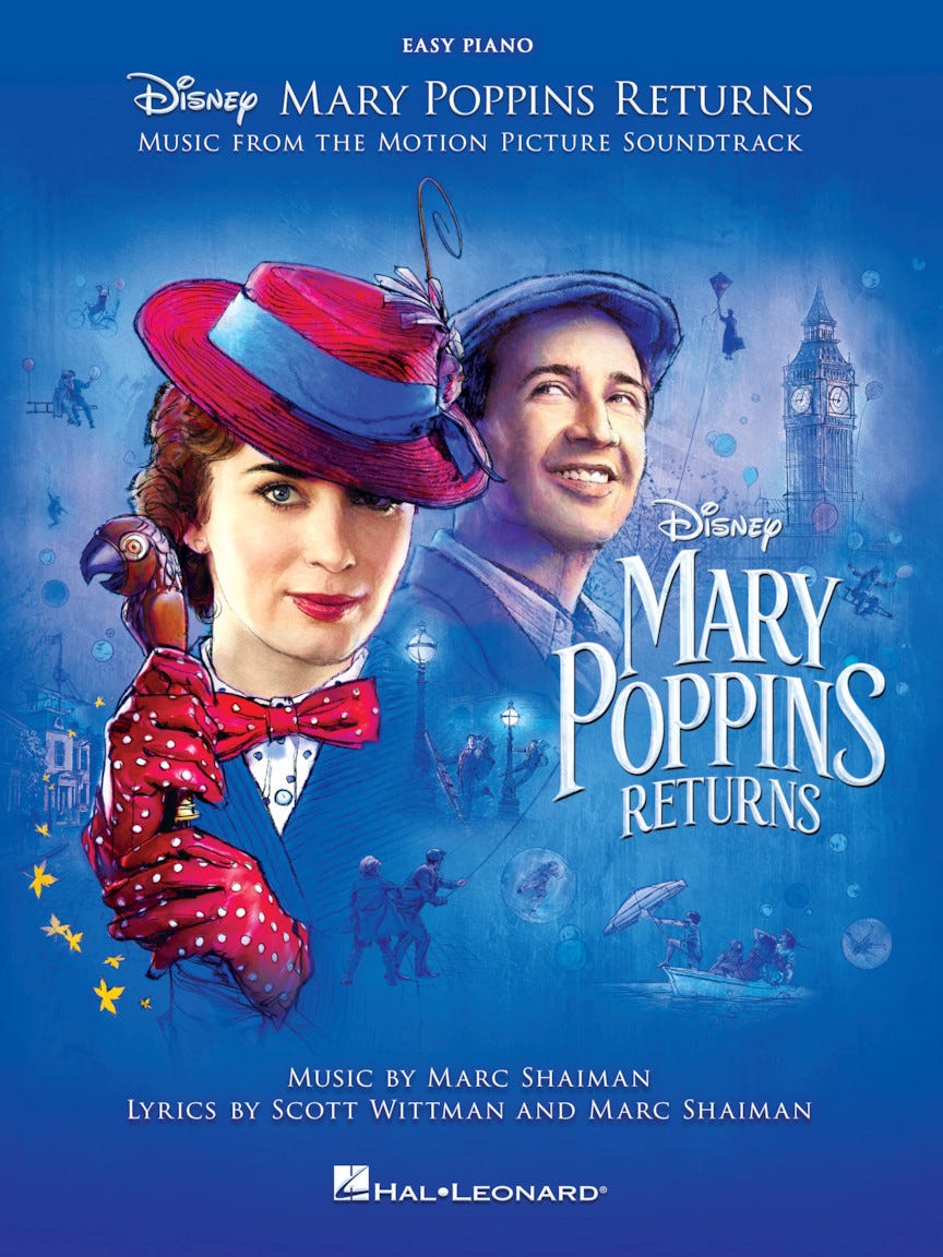 Mary Poppins Returns Movie Soundtrack Easy Piano
