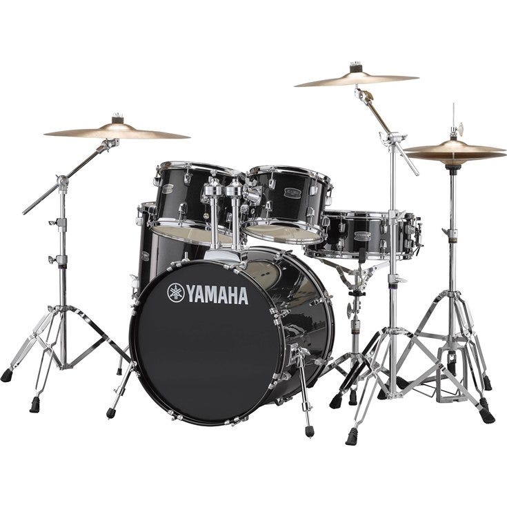 Yamaha Rydeen 5pc Fusion Drum Kit - Black Glitter w/FREE DS550 STOOL!