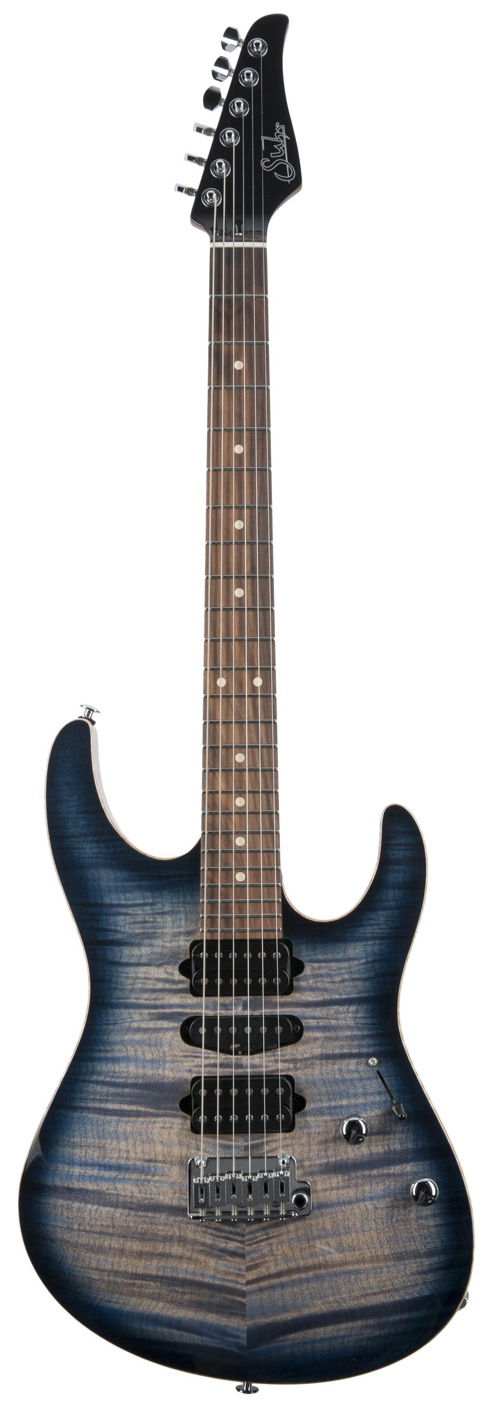 Suhr Modern Plus HSH w/Deluxe Gigbag - Faded Trans Whale Blue Burst PF
