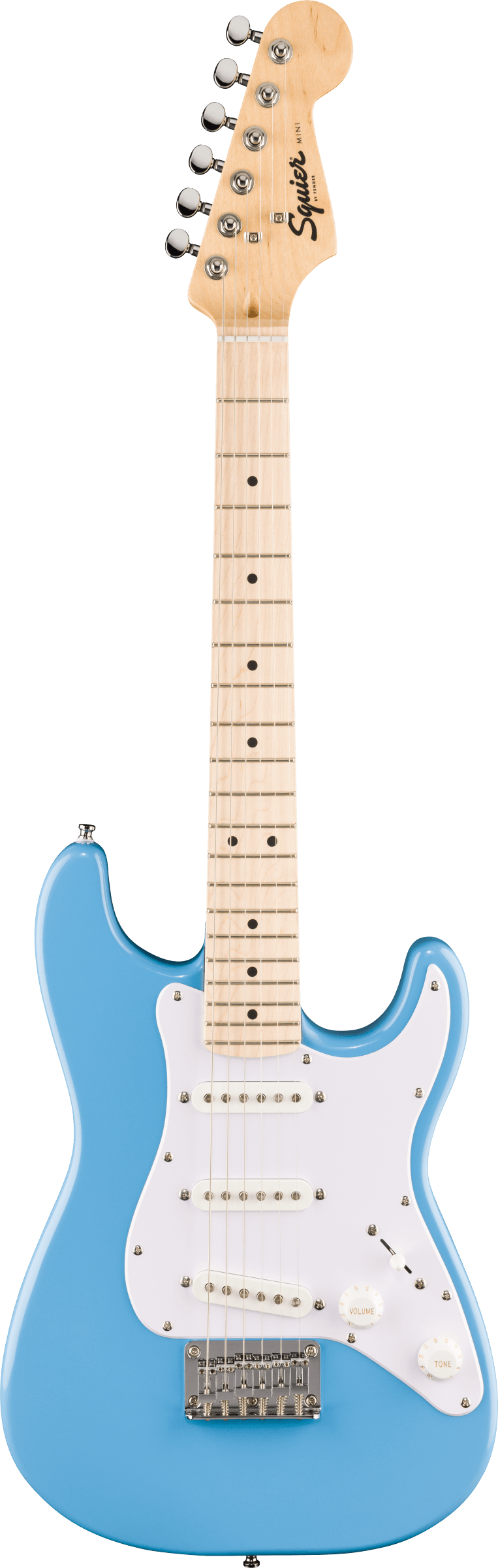 Squier Mini Stratocaster - Maple Fingerboard - White Pickguard - California Blue