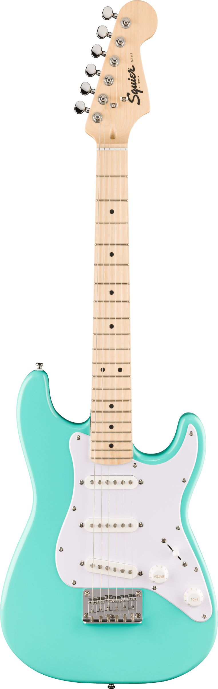 Squier Mini Stratocaster - Maple Fingerboard - White Pickguard - Sea Foam Green