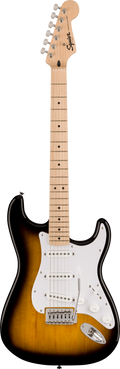 Squier Sonic Stratocaster - Maple Fingerboard - White Pickguard - 2-Color Sunburst