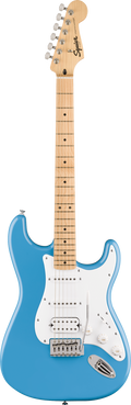 Squier FSR Sonic Stratocaster HSS - Maple Fingerboard - White Pickguard - California Blue