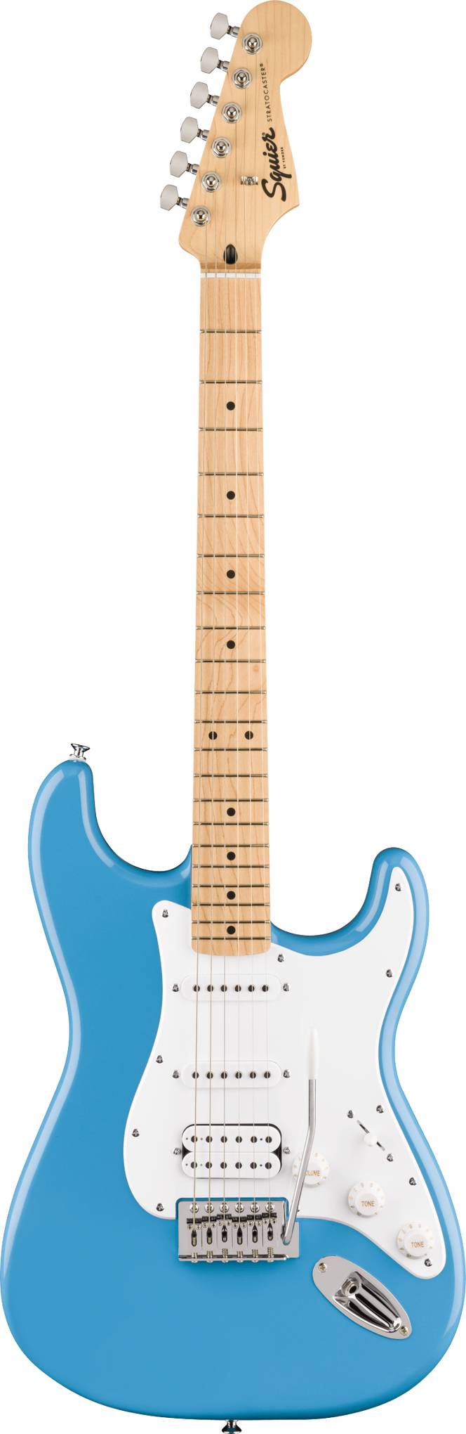 Squier FSR Sonic Stratocaster HSS - Maple Fingerboard - White Pickguard - California Blue