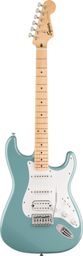 Squier FSR Sonic Stratocaster HSS - Maple Fingerboard - White Pickguard - Sonic Gray