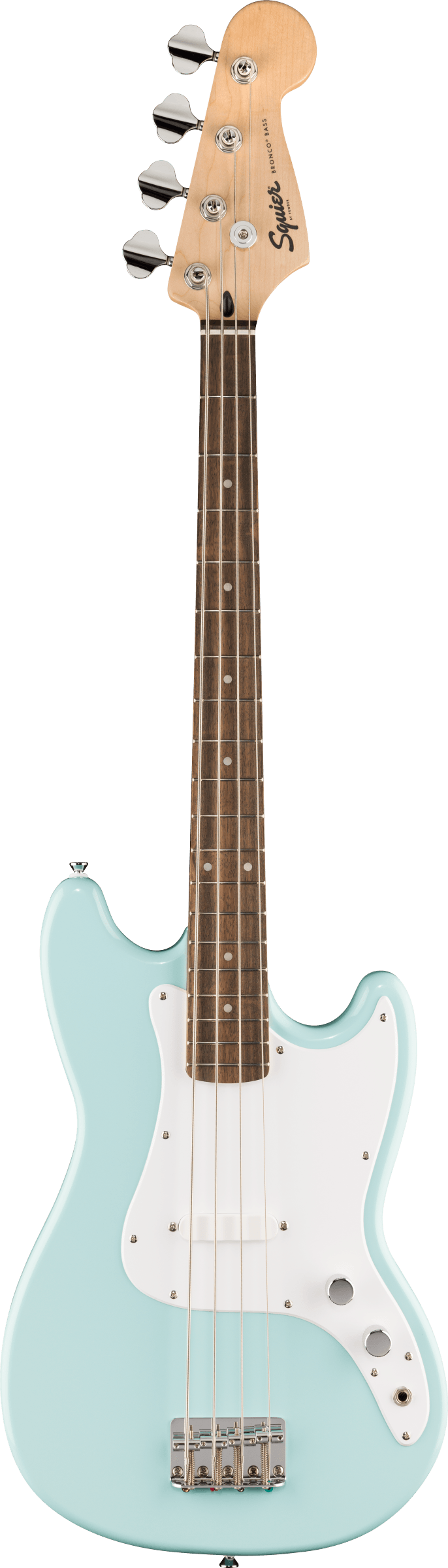Squier Sonic Bronco Bass - Laurel Fingerboard - White Pickguard - Daphne Blue