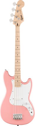 Squier FSR Sonic Bronco Bass - Maple Fingerboard - White Pickguard - Shell Pink