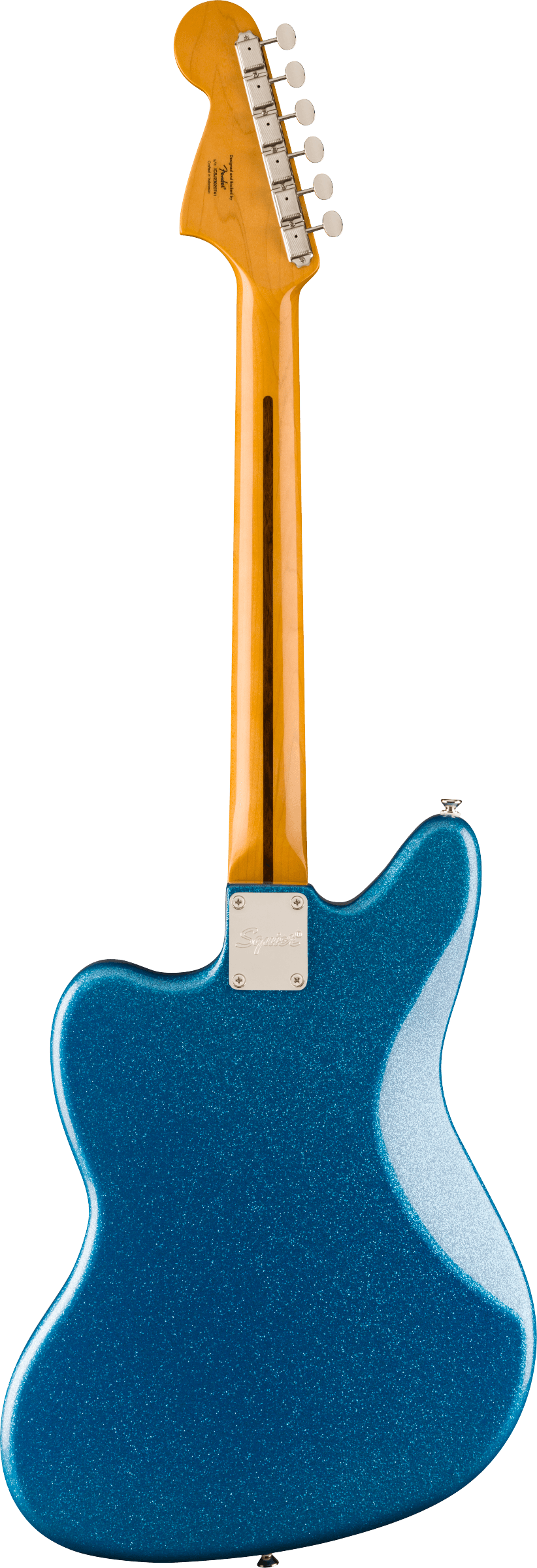 Squier FSR Classic Vibe '70s Jaguar - Laurel Fingerboard - Tortoiseshell Pickguard - Matching Headstock - Blue Sparkle