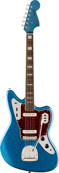 Squier FSR Classic Vibe '70s Jaguar - Laurel Fingerboard - Tortoiseshell Pickguard - Matching Headstock - Blue Sparkle