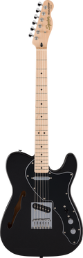 Squier FSR Affinity Series Telecaster Thinline - Maple Fingerboard - Black Pickguard - Metallic Black