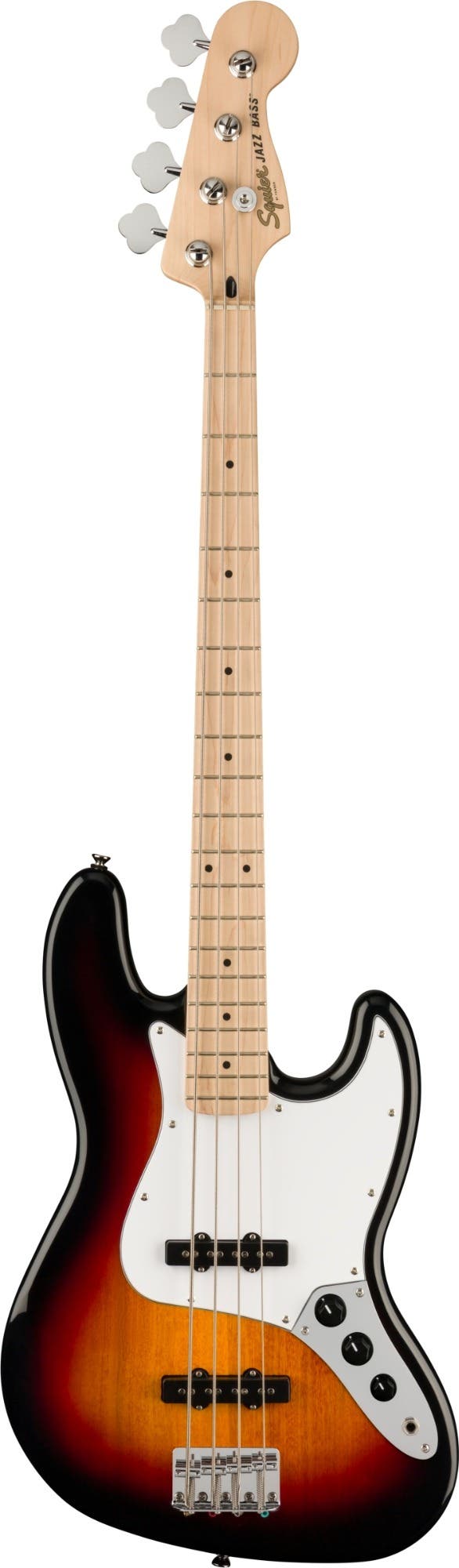 Squier Affinity Series Jazz Bass - White Pickguard / 3-Colour Sunburst MN