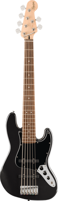Squier Affinity Series Jazz Bass VI - Laurel Fingerboard - Black Pickguard - Black Metallic