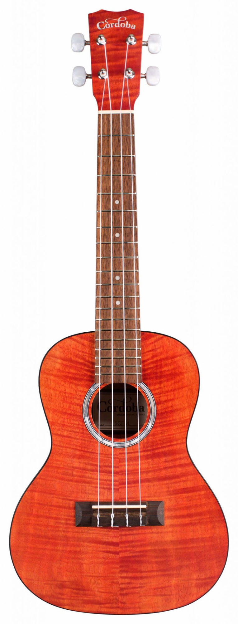 Cordoba 15CFMRR Concert Ukulele - Flamed Mahogany / Rose Red - One Only