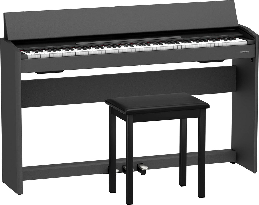 Roland F107BK Compact Digital Piano w/Matching Bench - Black