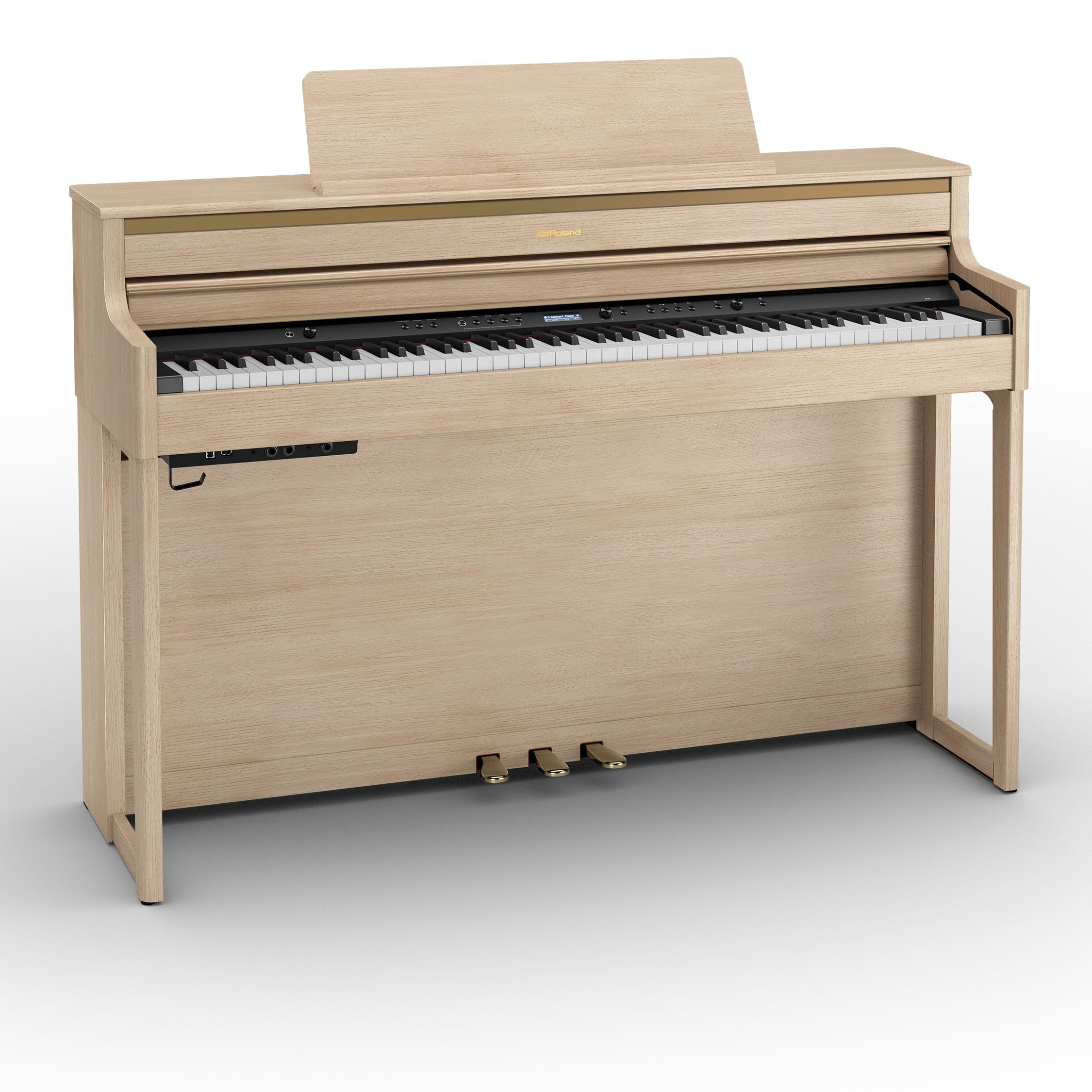 Roland HP704 SuperNatural Digital Piano w/matching bench - Light Ash