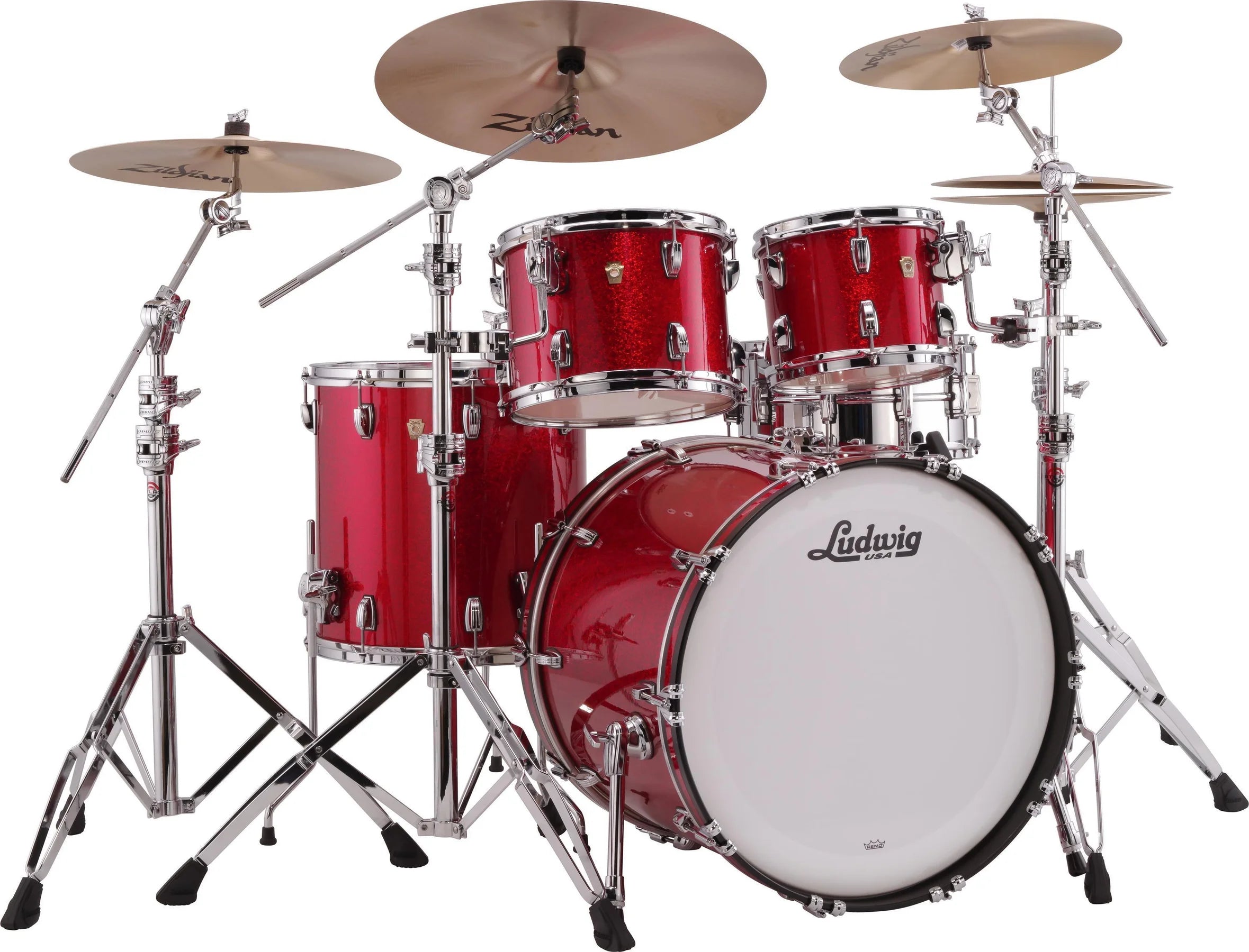 Ludwig Classic Maple Mod 22" 4pc Shell Pack - Red Sparkle