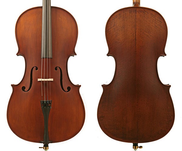 ENRICO STUDENT PLUS II CELLO OUTFIT 1/4 SET UP W/LIGHTWEIGHT HARD CASE