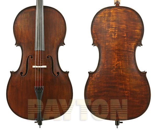GLIGA II 4/4 CELLO OUTFIT - AGED DARK ANTIQUE SET UP W/OPAL TITAN STRINGS