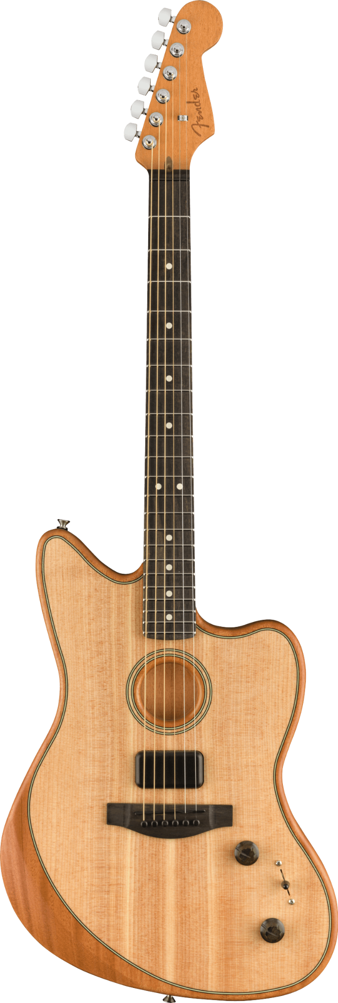 Fender American Acoustasonic Jazzmaster - Natural - Ebony Fingerboard