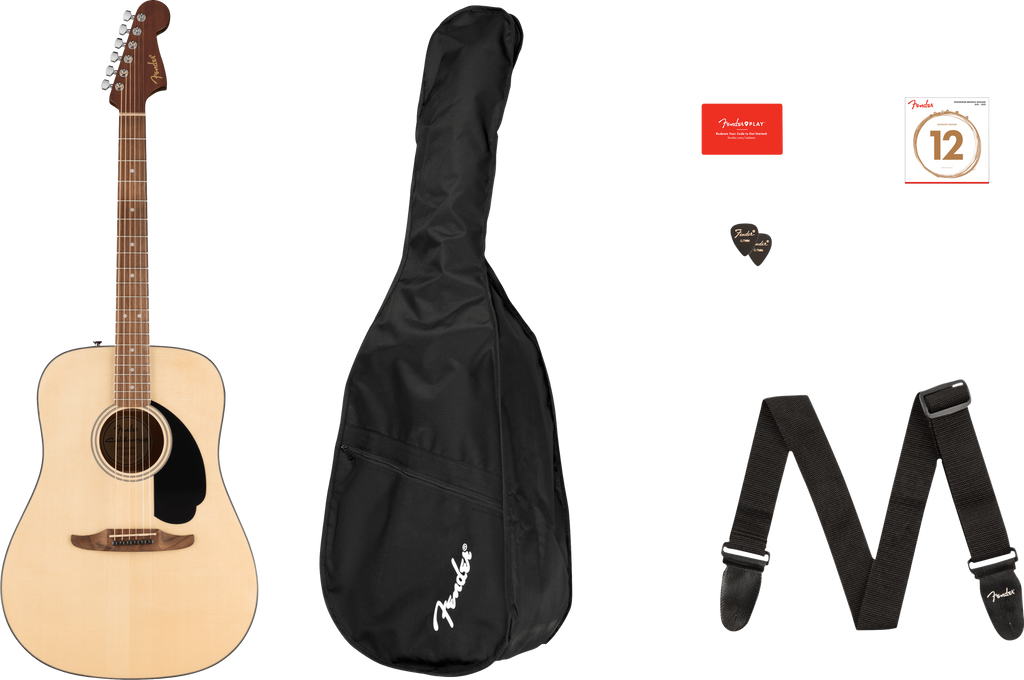 Fender California Standard Redondo Pack - Spruce Top - Black Pickguard - Natural