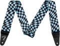 Fender Wavy Checkerboard Polyester Strap - Blue