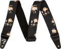 Fender Floral Strap - Black - 2"