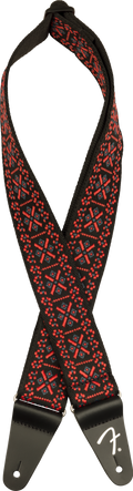 Fender Pasadena Woven Strap - Lattice Red - 2"