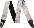 Fender Floral Strap - Gray - 2"