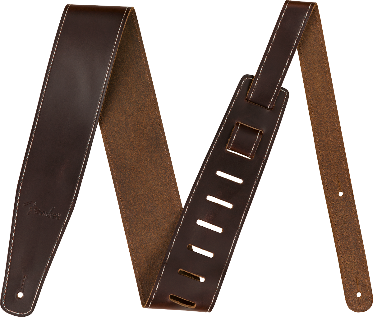 Fender Broken-In Leather Strap - Brown 2.5"