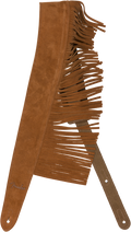 Fender 2.5" Suede Fringe Guitar Strap - Brown