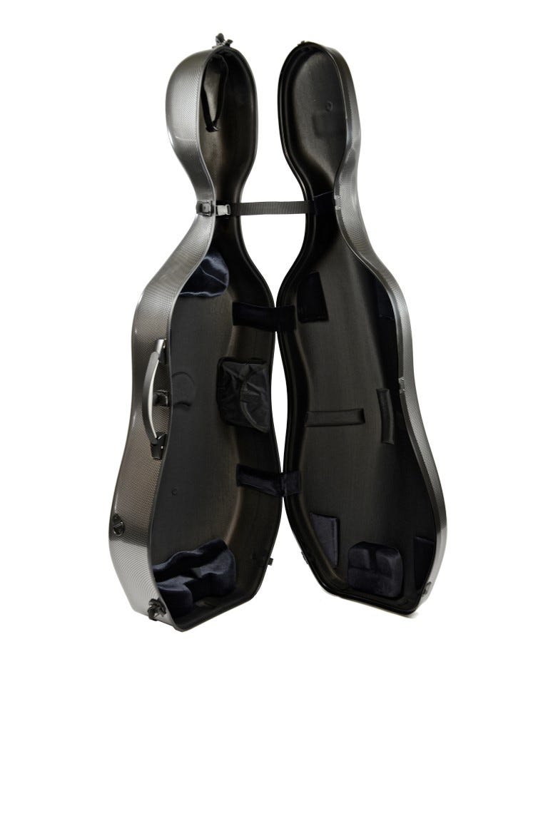 BAM HIGHTECH Compact Cello Case - Silver Carbon (1004XLSC)