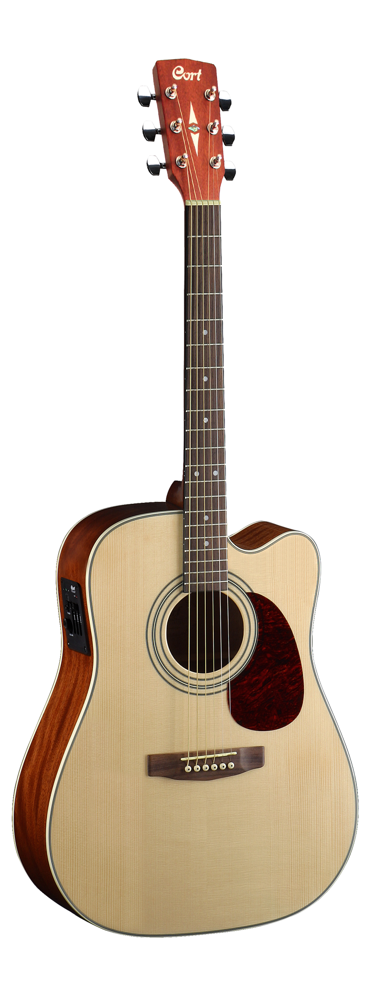 Cort MR500E Acoustic Electric Guitar Package w/Gigbag - Open Pore Natural