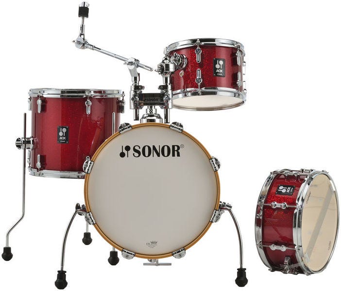 Sonor AQX Jungle Drum Kit - Red Moon Sparkle - Shell Pack Only
