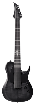 Solar T2.7FBB 7-String Electric Guitar - Flame Black Burst Matte