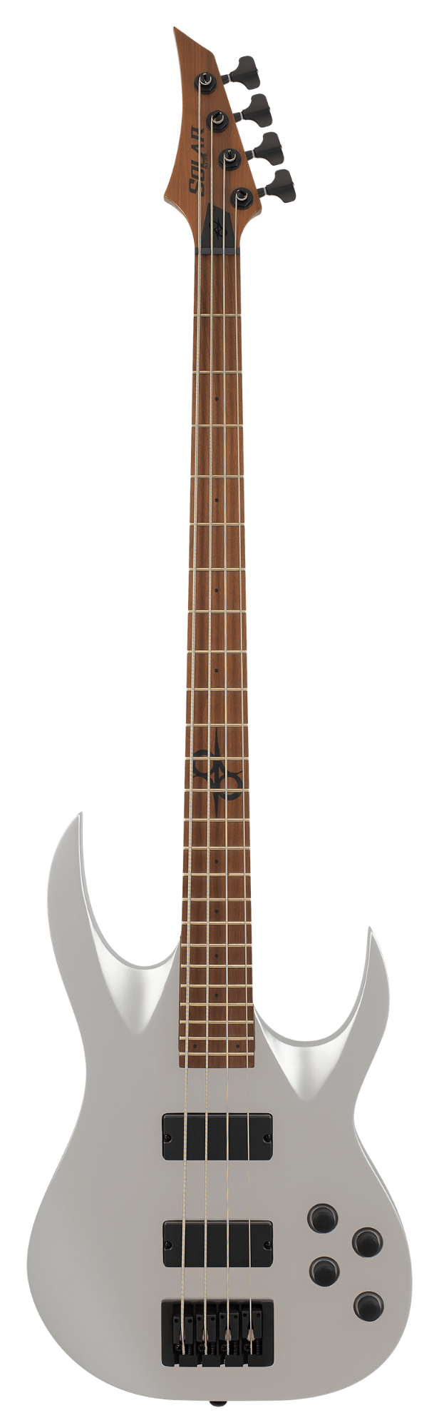 Solar AB2.4S 4-String Bass Guitar - Silver Matte (LIMITED)