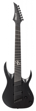 Solar A1.7BOP-FF 7-String Fan Fret Electric Guitar - Black Open Pore Matte