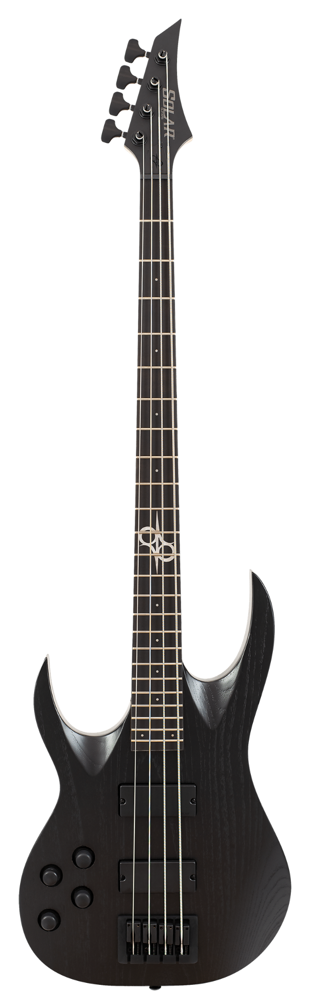 Solar AB2.4BOP LH 4-String Bass Guitar -Black Open Pore Matte - Left Handed (LIMITED)
