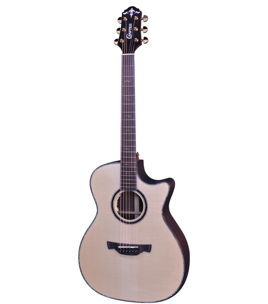 Crafter LX T-3000CE OM Acoustic Electric Guitar w/Case - One Only