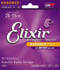 ELIXIR Nanoweb 80/20 Bronze Acoustic String Set - 11-52 - Custom Light