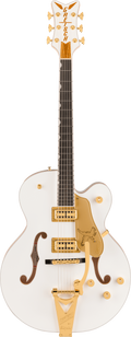 Gretsch Falcon Hollow Body with String-Thru Bigsby and Gold Hardware - Ebony Fingerboard - White