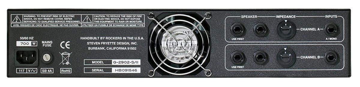 Fryette Amplification Two/Ninety/Two Master-Built 90w Stereo Power Amplifier G2902S-230VAU