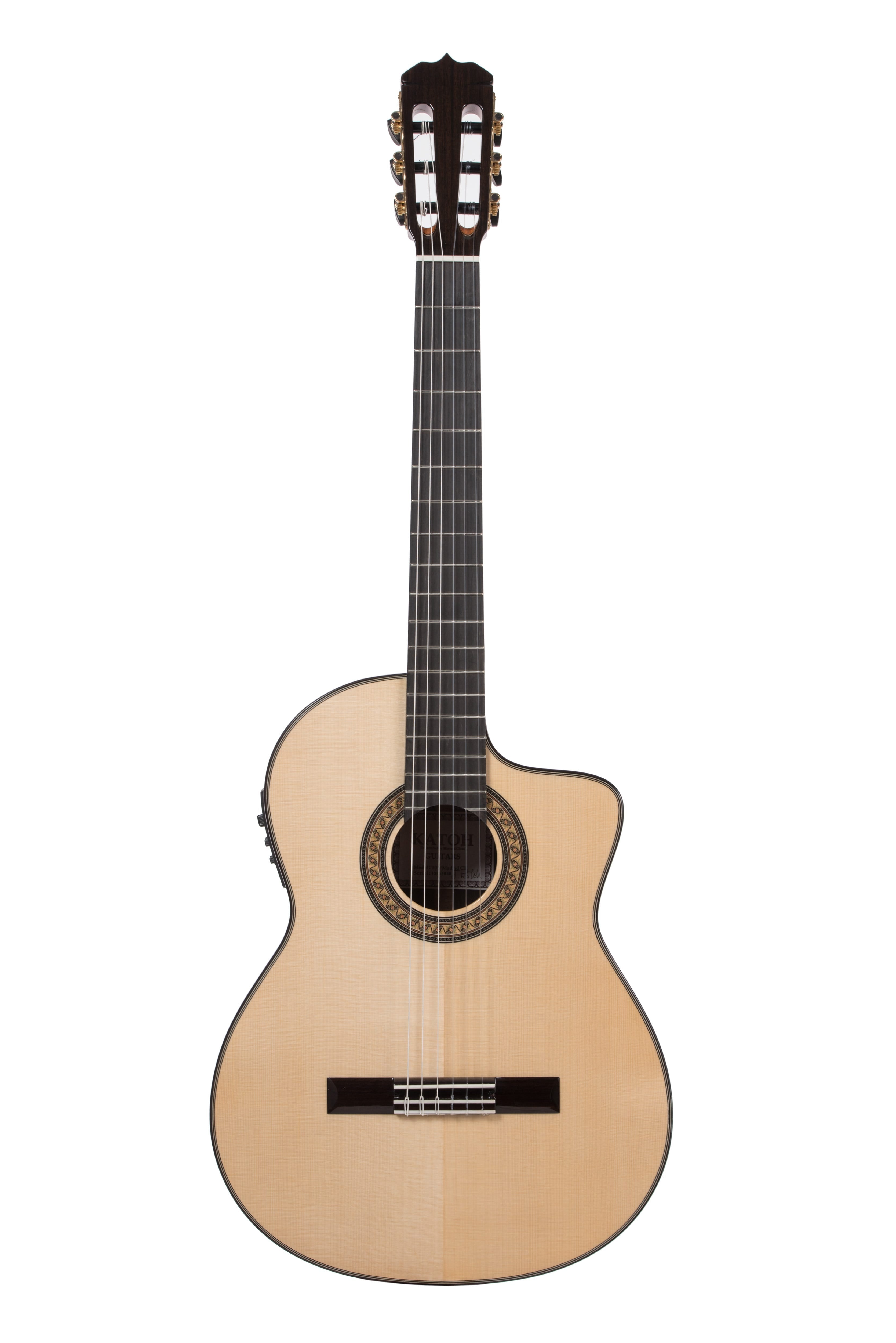 Katoh MADRID-CEQ Classical Guitar w/Cutaway + Pickup + Case