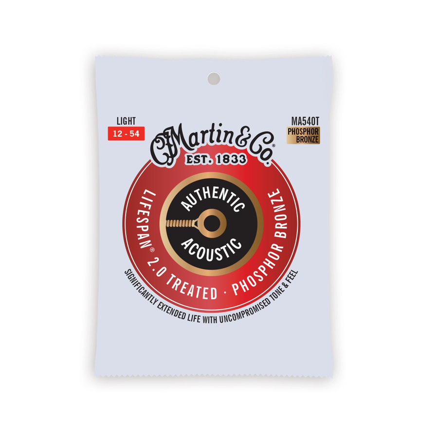 Martin Authentic Acoustic LifeSPan 2.0 92/8 Phosphor Bronze - 12-54 Light