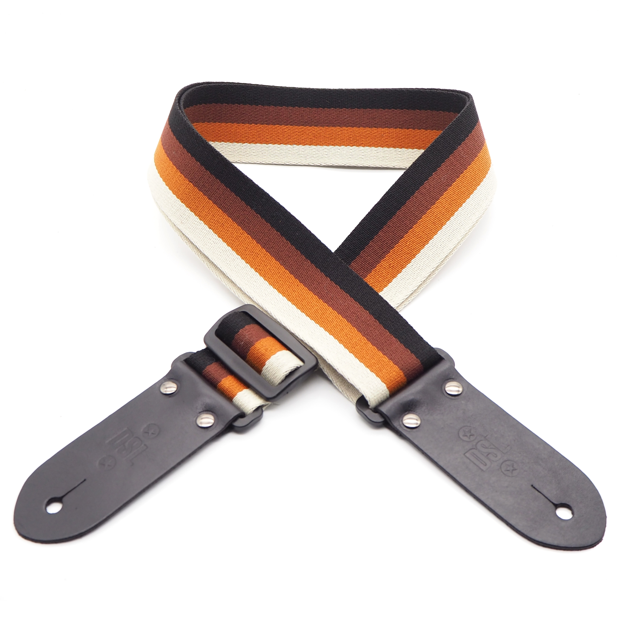 DSL 2 inch Cotton/Polyester Stripe Strap - Mocha