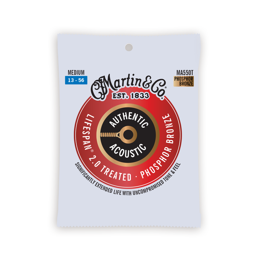 Martin Authentic Acoustic LifeSPan 2.0 92/8 Phosphor Bronze - 13-56 Medium