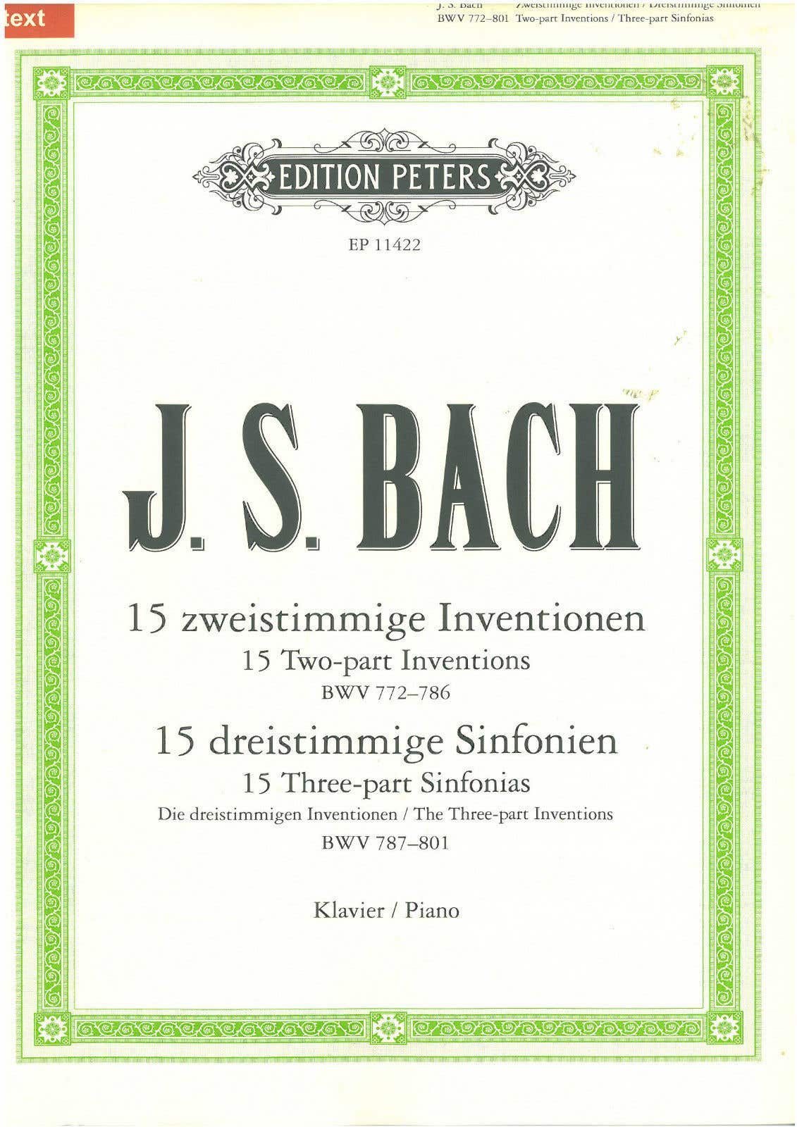 Bach - Inventions And Sinfonias