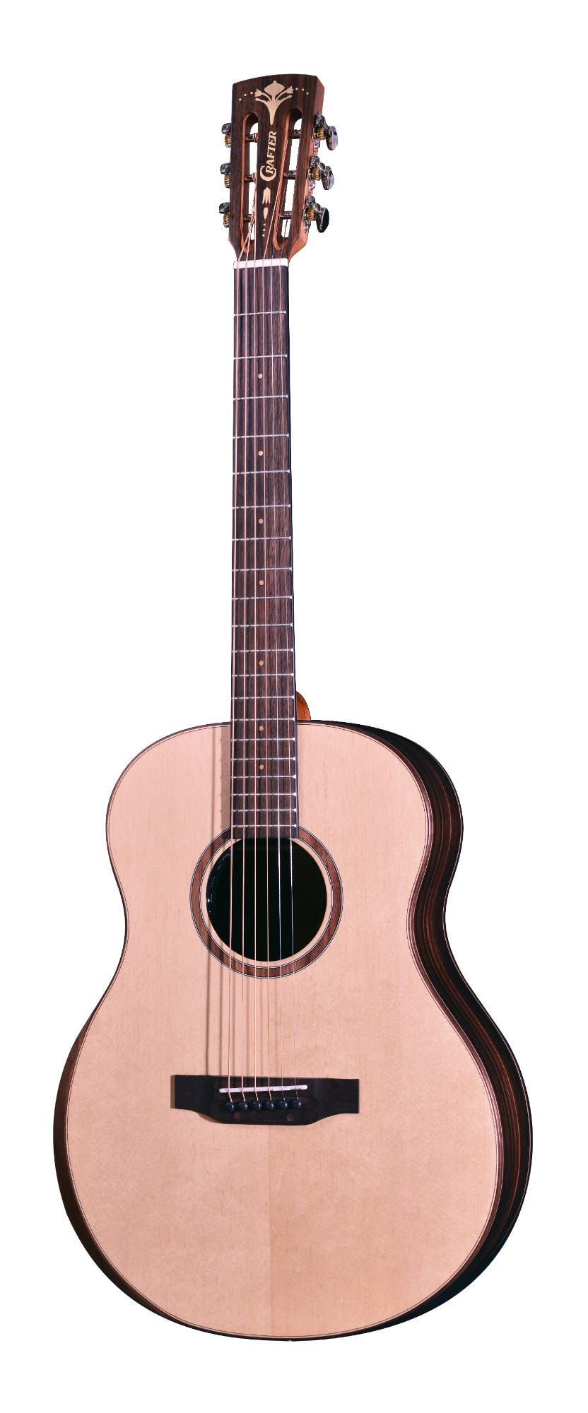 Crafter GRAND MINO/MACASSAR Mid-Body Acoustic Electric Guitar - Spruce/Ebony