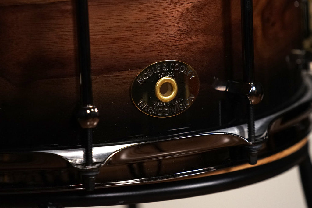 Noble and Cooley 14x6" Classic Walnut Snare - Black Fade