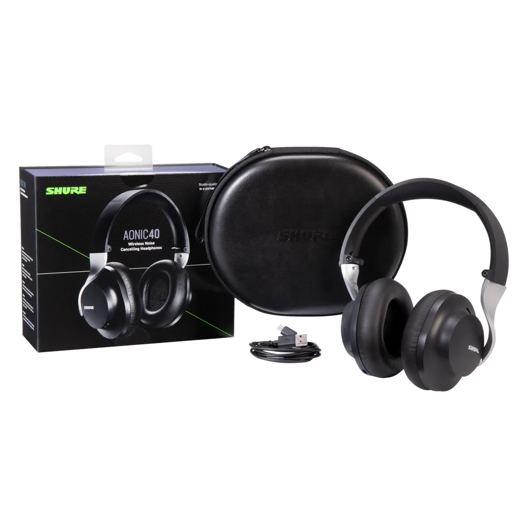 Shure AONIC 40 Wireless Headphones Premium Noise Cancelling - Black